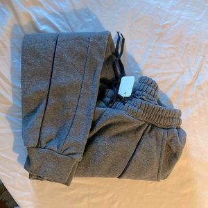 Grey, full length sweatpants